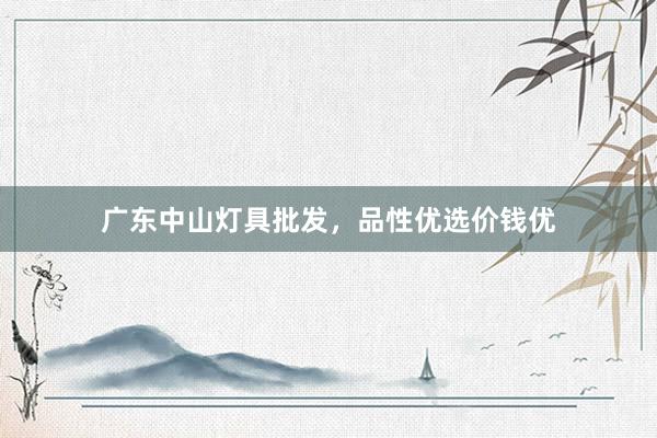 广东中山灯具批发，品性优选价钱优